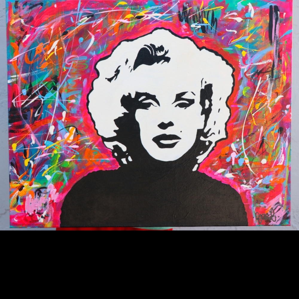 16x 20 Acrylic on canvas painting of Marilyn Monroe